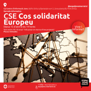 Xerrada informativa Cos Europeu de Solidaritat @ Centre d'Informació Jove